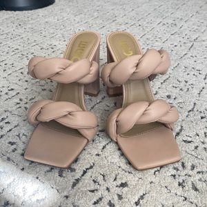 Nude braided heels, BRAND NEW UNUSED